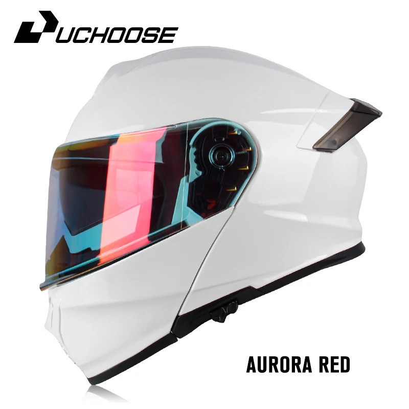 Uchoose DOT Approved Full Face Helmets Crash Motorbike Protective Gear ...