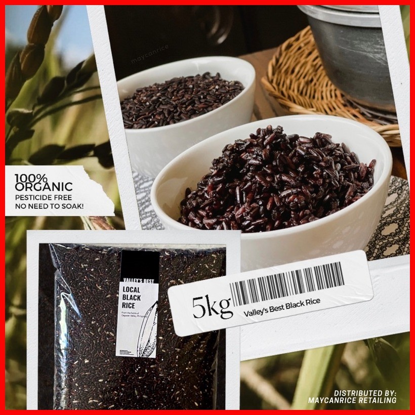 ஐ ۩ 5kg ORGANIC Unpolished Black Rice from Isabela (soft) | MAYCANRICE ...