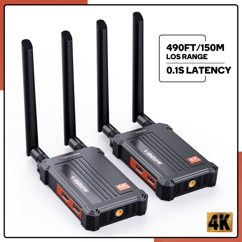 Wireless 4K HDMI Transmitter and Receiver Dual HDMI Output Wireless