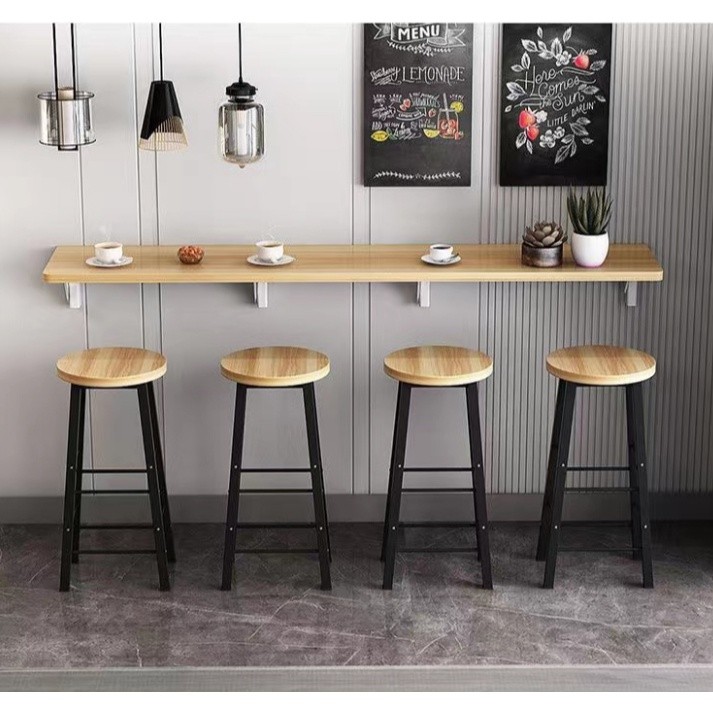 Dining Table Folding Kitchen Wall Table Solid Wood Wall Hanging Table ...