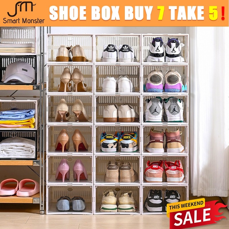 Smart Monster Buy 7 Take 5 Acrylic sneaker shoe rack Box organizer ...