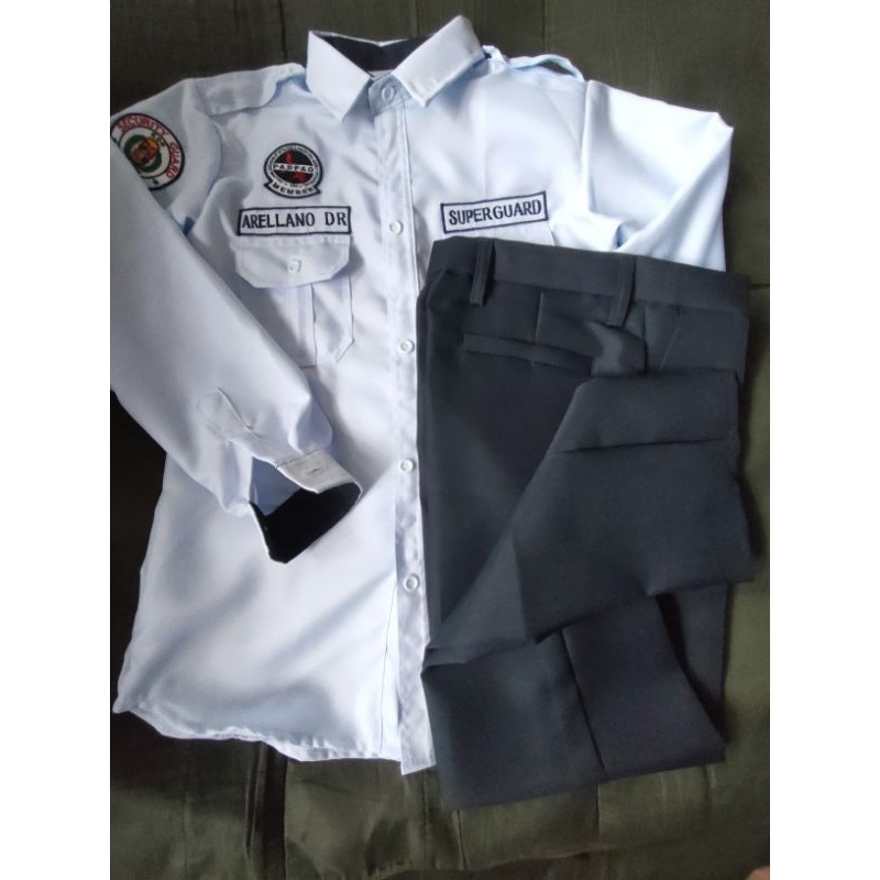 Set uniform for security guard with patches | Shopee Philippines