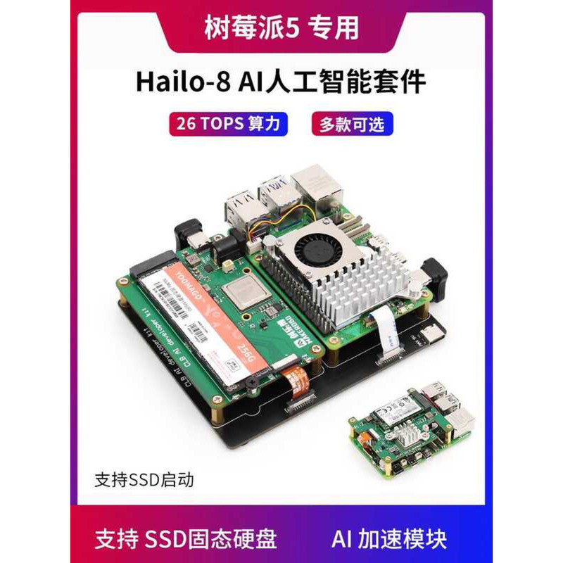 HAT Raspberry Pi 5 AI Kit PCIE to M.2 Expansion Board Hailo 8 | Shopee ...