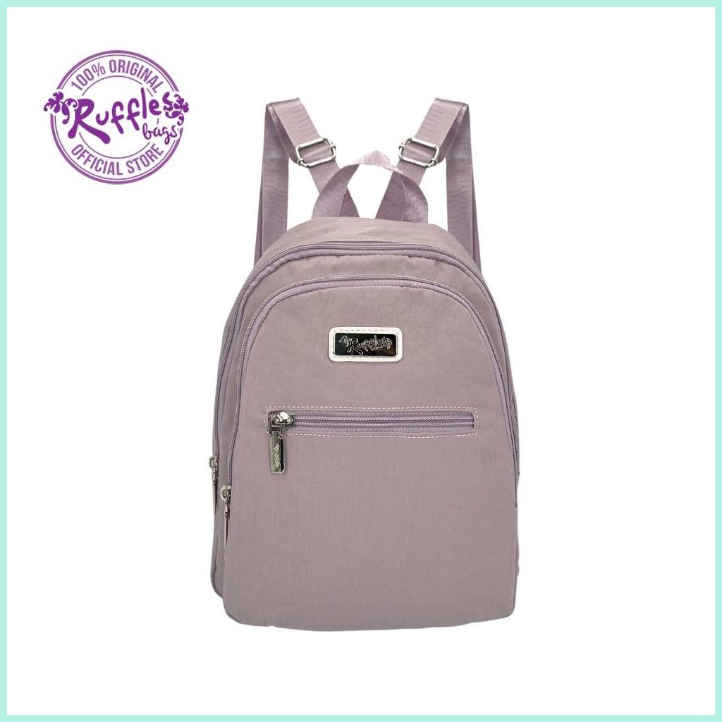 Ruffles Bags Macy 11-Inch Backpack (Black, Navy Blue, Brown, Peach, Old ...