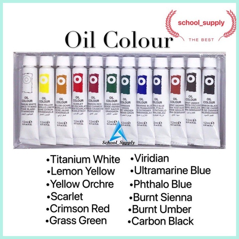 Berkeley Oil Colour Paint Set (12tubes/12ml) | Shopee Philippines