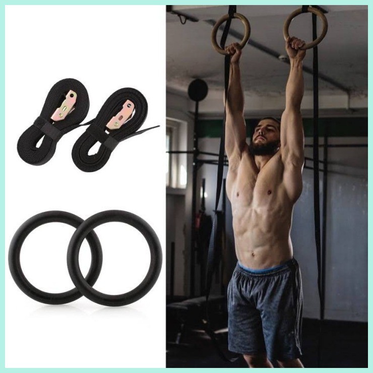 Wood Gymnastic Ring Olympic Strength Gym Ring CrossFit PRCTZ | Shopee ...