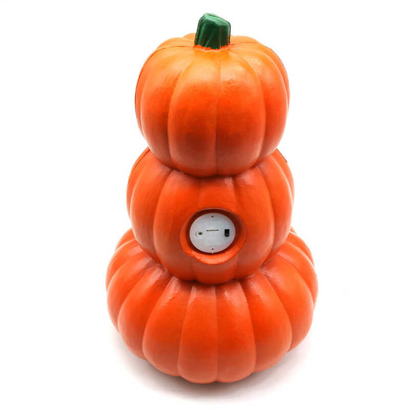 Decorative Halloween Pumpkin Battery Powered Stacked Lighted Jack O ...