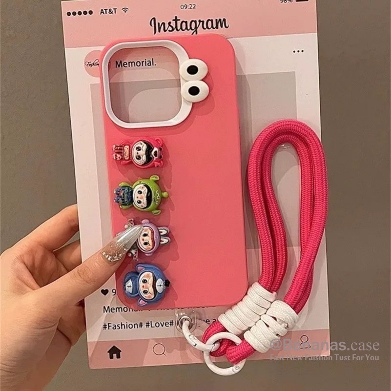 iPhone 15 14 13 12 11 Pro Max X Xr Xs Max Phone Case 3D DIY Cartoon