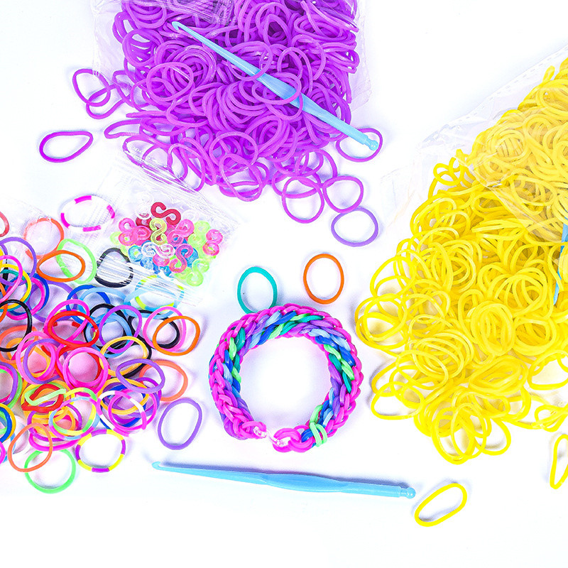 600/300pcs Elastic Rubber Loom Bands DIY Handmake Craft Rubber Band