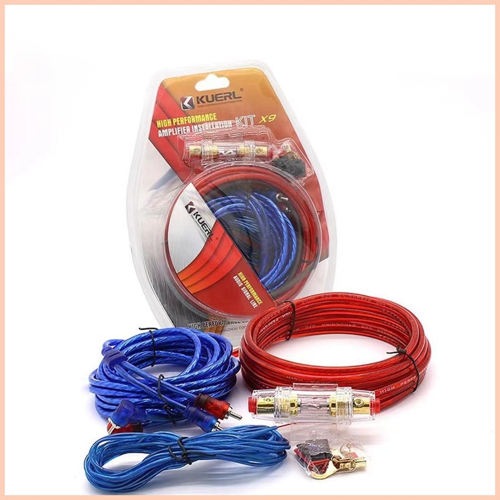 ๑ 10GA Car Stereo Audio Power Amplifier Wiring Kit Subwoofer Speaker
