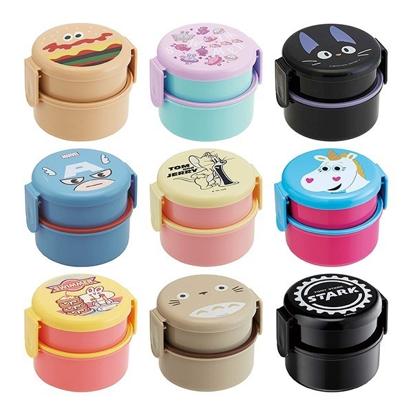 Skater Round Shape Lunch Box Character 500ml with Fork Disney/Ghibli ...