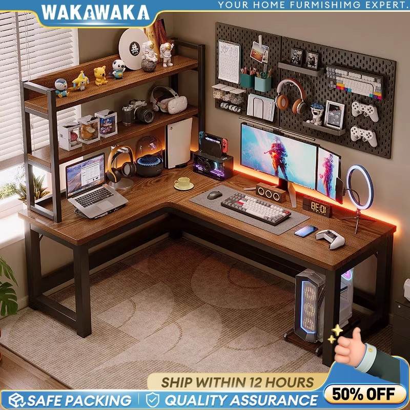 L-shaped computer table, game table, office desk, flexible placement ...