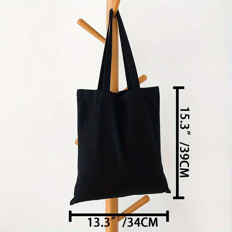 Fashion Canvas Tote Bag Korean Style Plain Shoulder Bag Casual Shopping ...