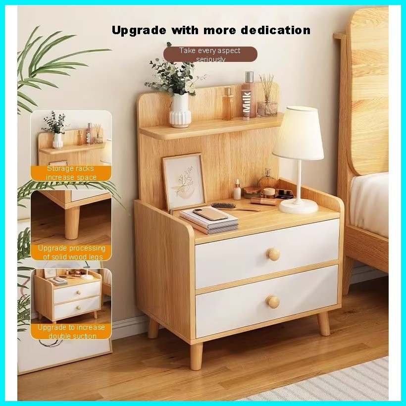 ALVIN Wooden Bedside Table Modern Simple Style Bedside Table Side Table ...