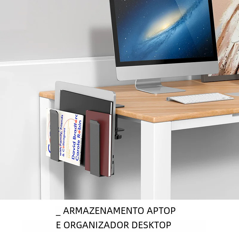 Sides Table Rack Charging Laptop Storage Tray Organizer Bracket Desktop ...