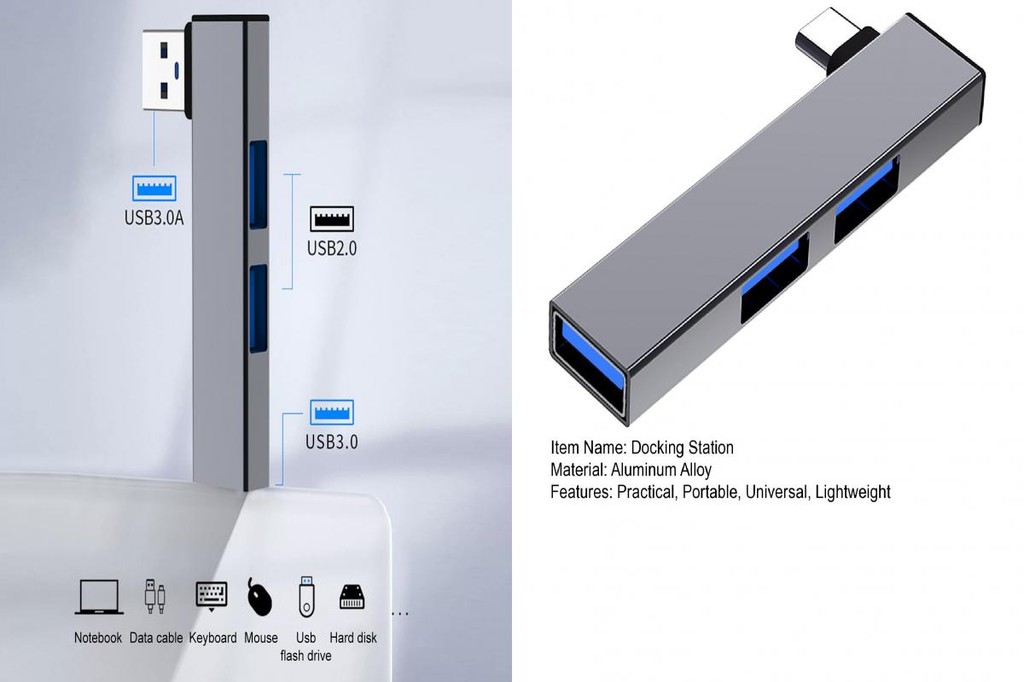 DA* Expander Hub Hub Adapter Portable Laptop Docking Station Usb Hub