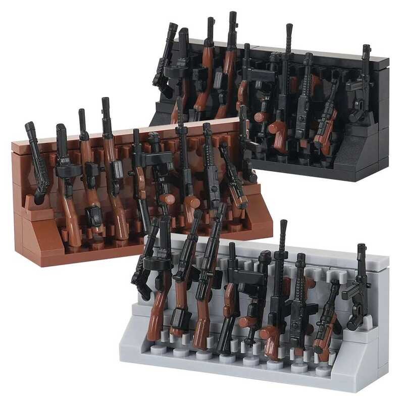 1B MOC Weapon Rack Bricks Ww2 Gun War Military Sniper Rifle Compatible ...
