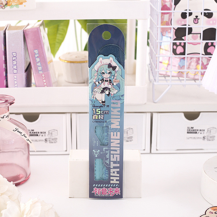 1pcs Guangbo × Hatsune Miku Co Branded Series 15cm Ruler Anime Cartoon