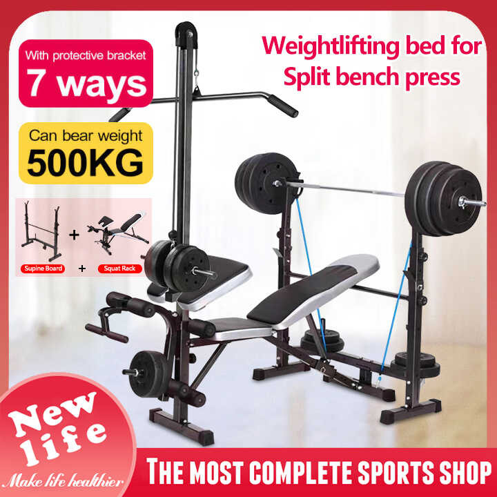 Bench Press Home Fiess Kit, Bench Press 12 In 1 Adjustable Folding