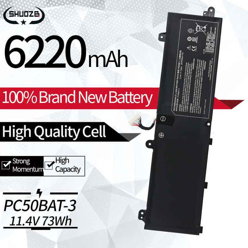 Batteria PC50BAT-3 11,4V 73Wh - Compatibile Con SYSTEM76 Oryx Pro 6, SCHENKER Key 15 E Altri - Foto 10