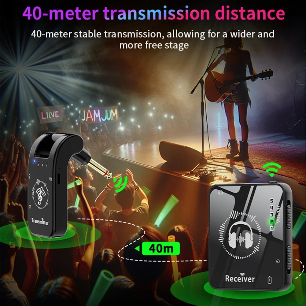 Bekasa Wireless In-Ear Monitor System - Low Latency, 2.4GHz, With Clip Transmitter & Receiver