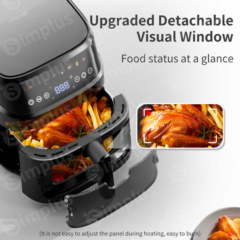 6L ☥ Simplus Visible Air Electric Fryer Oven LCD Touch Screen Free Oil