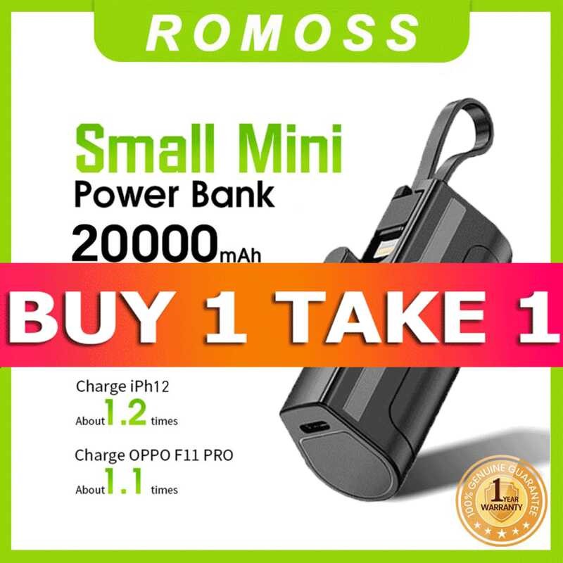 Power Romoss Bank 20000Mah Portable 2In1 Wireless Mini Powerbank Cable ...