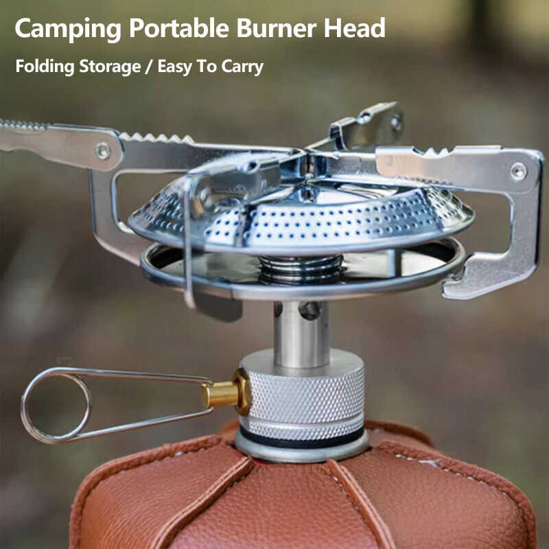 BH Portable Outdoor Camping Butane Burner Stove Folding Burner Head
