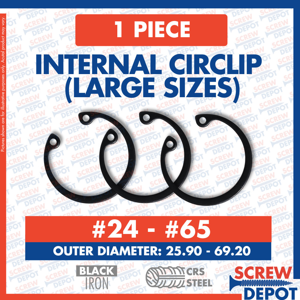 1PC BI Retaining Ring Internal #24 - #65 / Large Sizes Internal Circlip ...