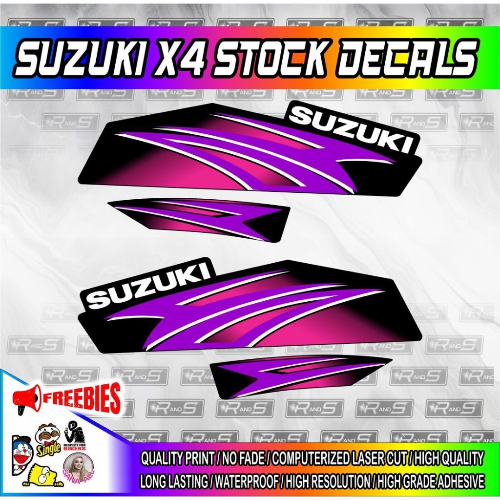 SUZUKI X4 STOCK STICKER DECALS HD PRINT ( MORE COLORS AVAILABLE ...