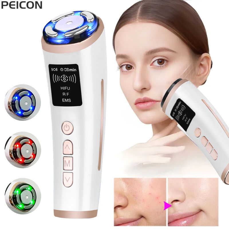 Hifu Lifting RF High Frequency Anti-Aging EMS Facial Microcurrent Face ...