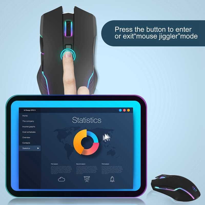 Wireless Gaming Mouse Mover Mouse Jiggler with On/Off Button Keep ...