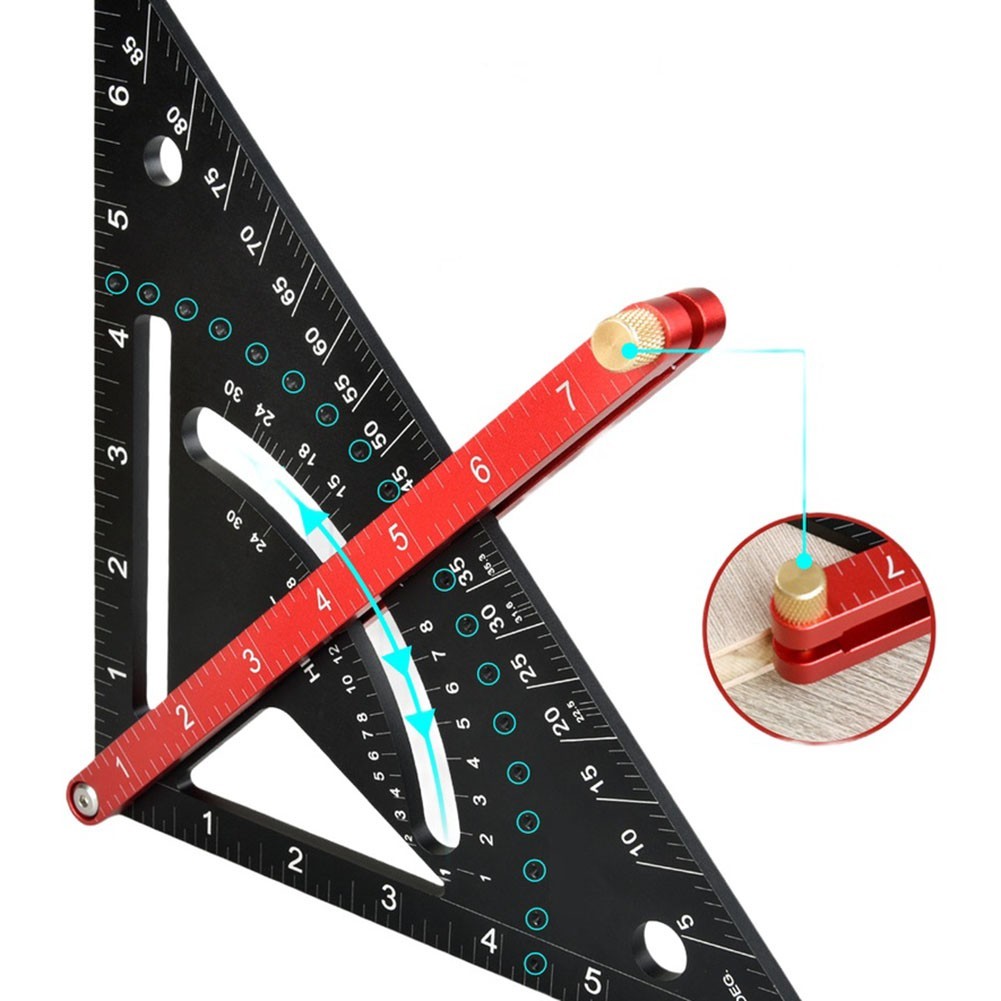 Aluminum alloy triangle ruler 45 degree 90 degree right angle ruler ...