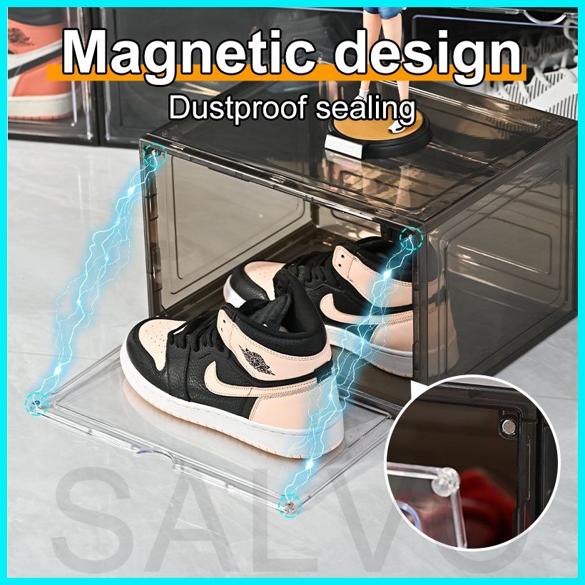 Salvo Transparent Shoe Box Foldable Organizer Shoe Rack Shoe Storage ...