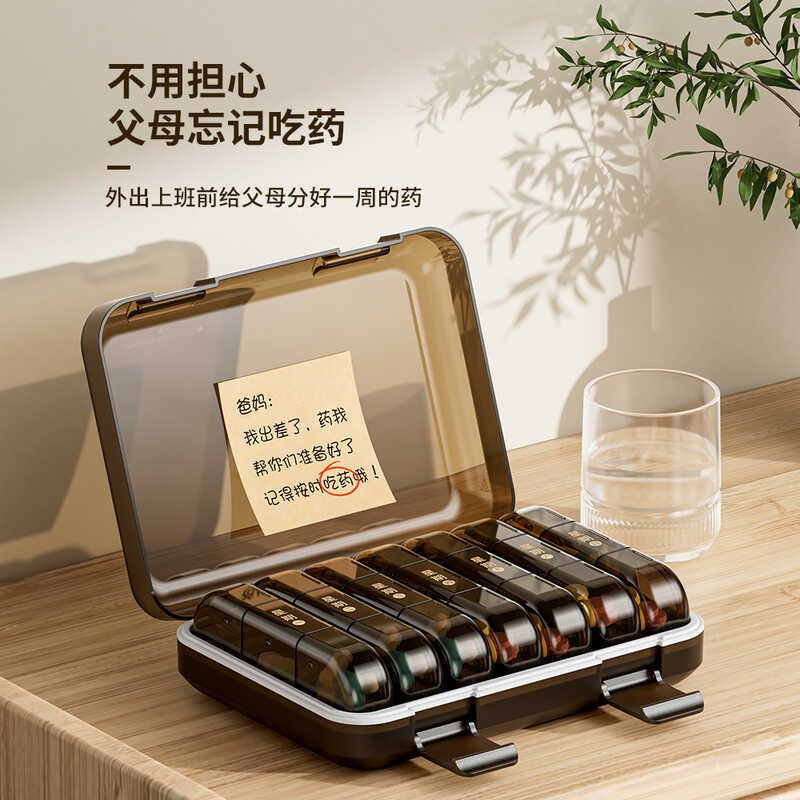 Box Box Seven Days Per Week Packing Portable Portable Packing Pills ...
