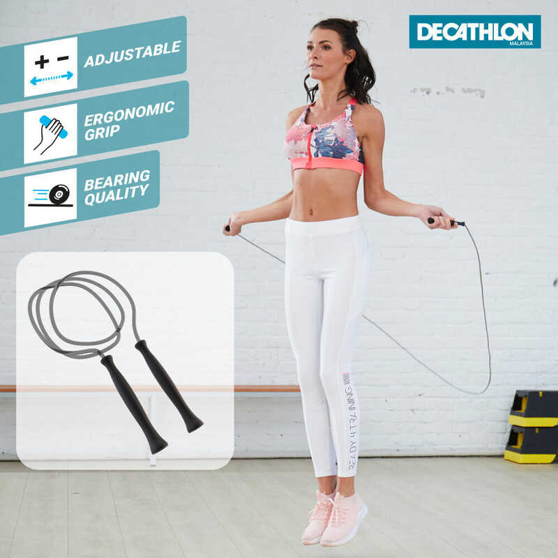 Decathlon Fiess Skipping/Jump Rope (3M Adjustable) - Domyos | Shopee ...