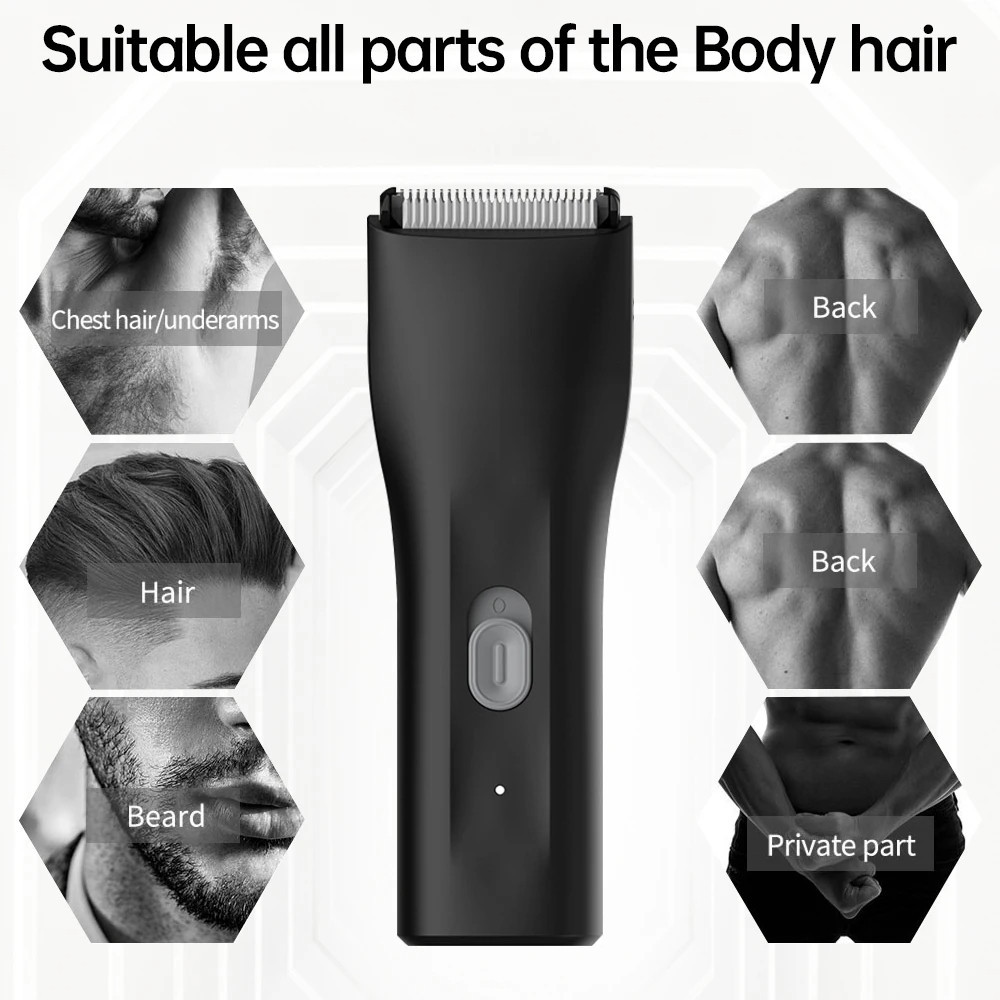 2024 Electric Body Groomer Pubic Hair Trimmer for Men Balls Shaver ...