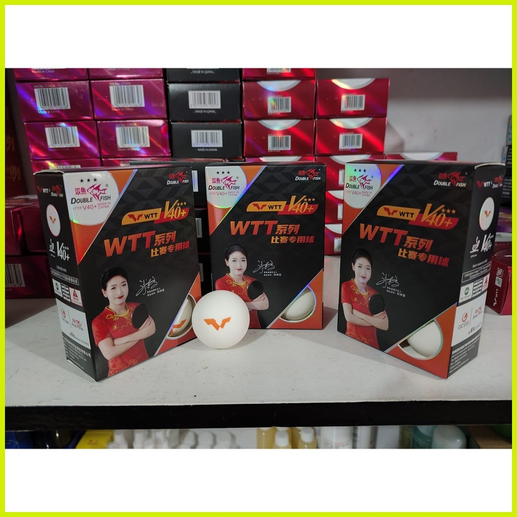 ♂ ☫ 1box table tennis balls Doublefish WTT V40+ Table tennis balls 1box