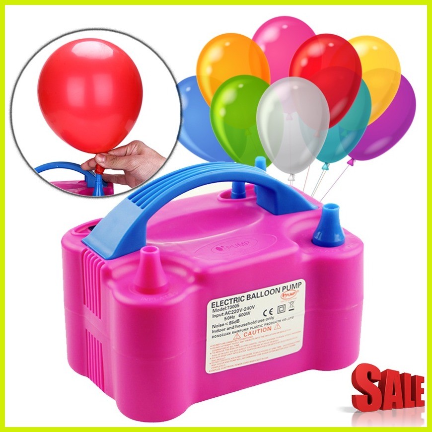 ۞ Super Powerful Electric Balloon Pump Double Nozzle Inflator Electric ...