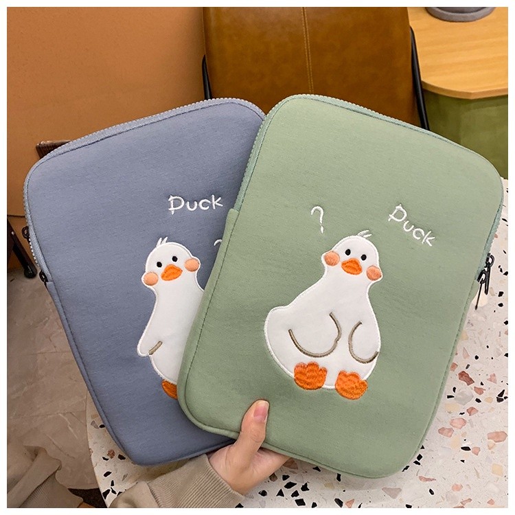 laptop bag Cute duck cartoon pattern, Korean style, fall protection ...