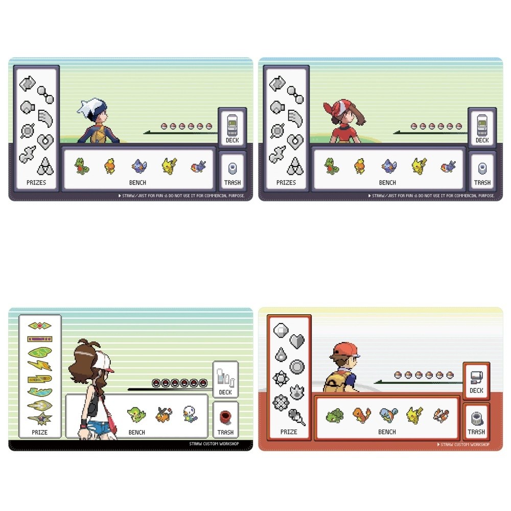 Ptcg Card Mat Ash Ketchum Trainer Pixel Style Self Made Diy Single ...