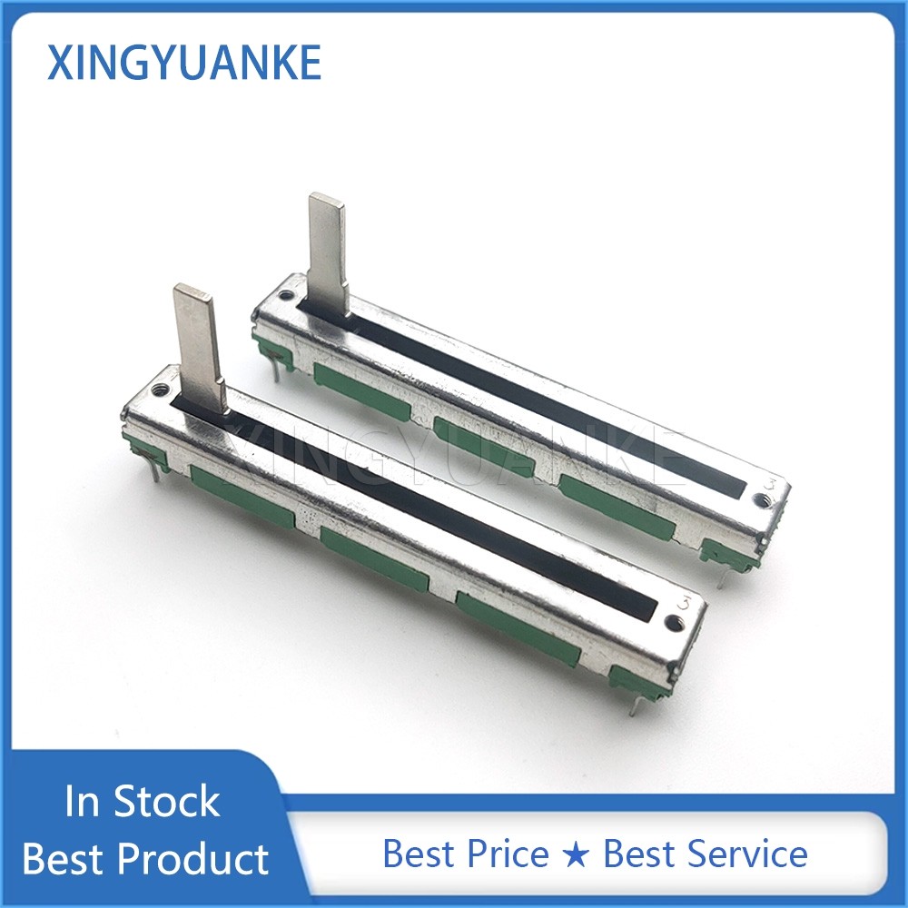 thumbnail image 2 of 2pcs Uxcell B10K 10K Ohm 60mm Straight Slide Linear Potentiometer, 6 Pin 2 of 6