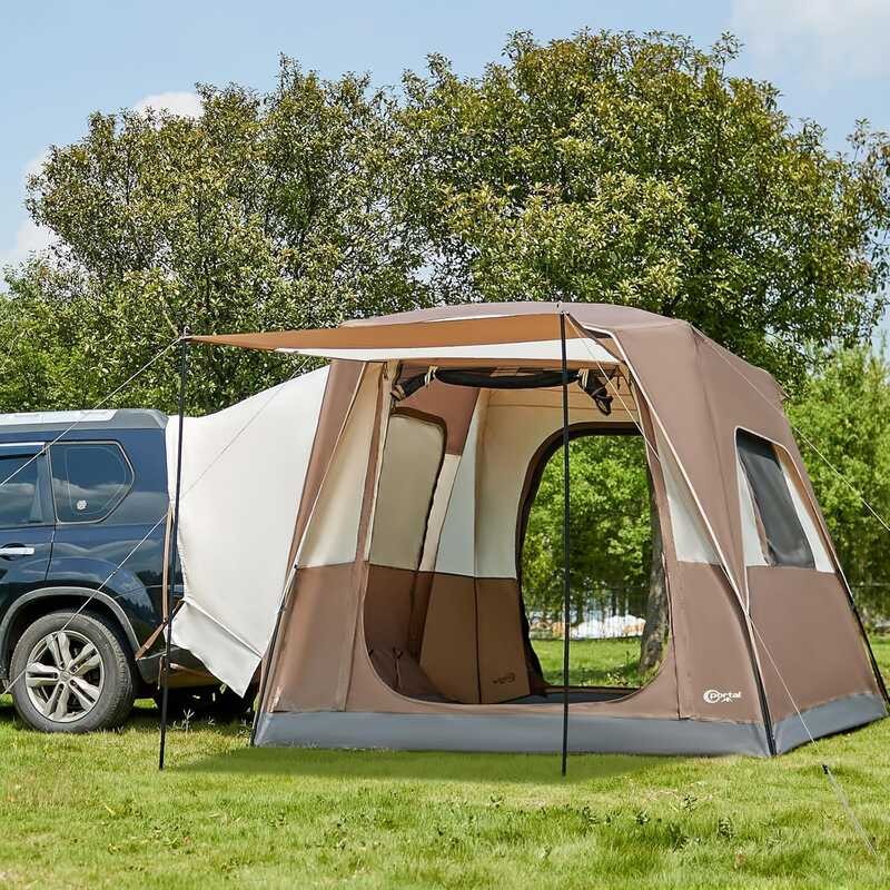 1 Portal in 5person offroad vehicle tent with camping porch, spacious