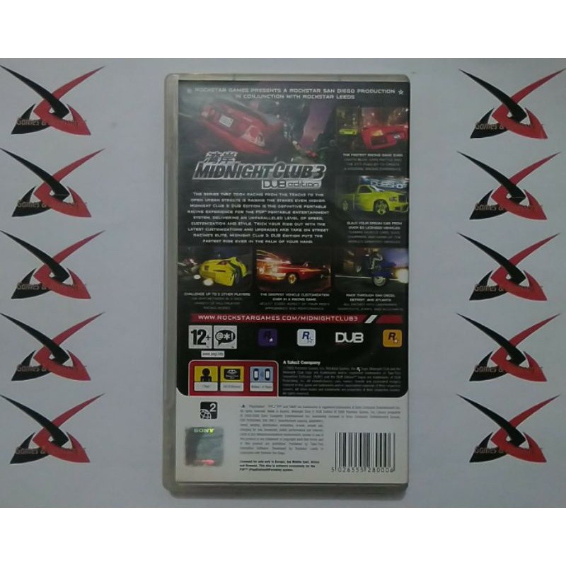 PSP PlayStation Portable Game Midnight Club 3 Dub Edition | Shopee ...