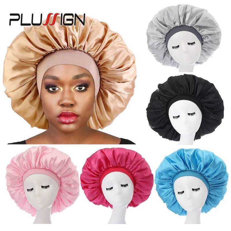 Plussign 1Pcs ⭐Aaaaa Satin Sleep Bonnet For Braids Black Women Night ...
