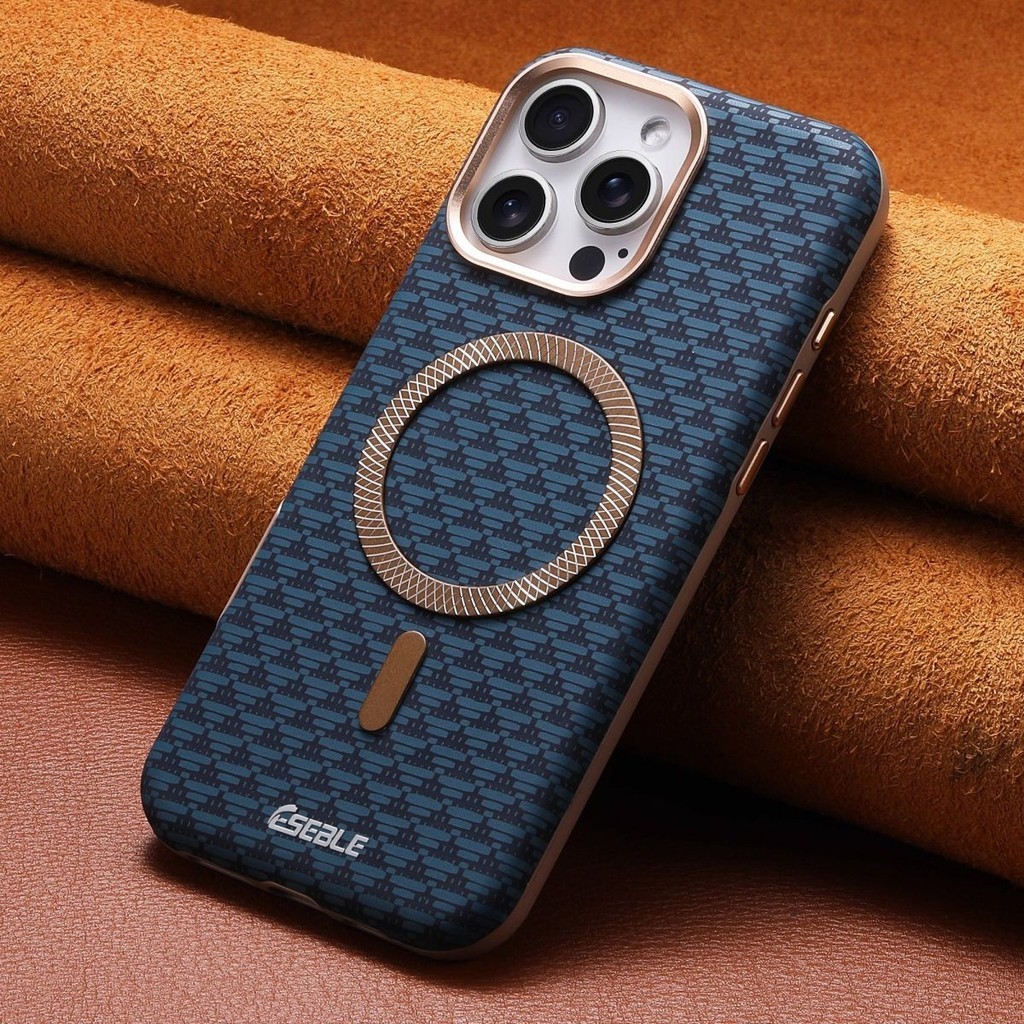 Triangular Shield Grain Leather Case for iPhone 16 Pro Max 15 14 13Pro ...