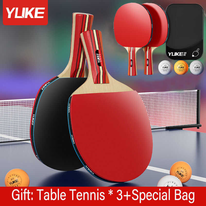 [Cod]2Pcs Original Pingpong Long Table Tennis Racket Set Short Handle