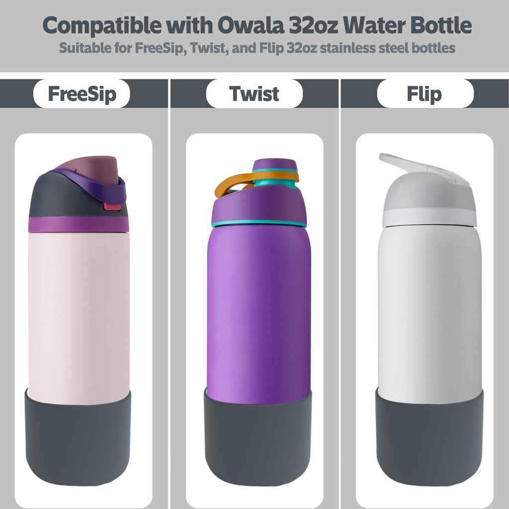 Silicone Water Bottle Boot for Owala 24oz 32oz 40oz, Anti-Slip ...