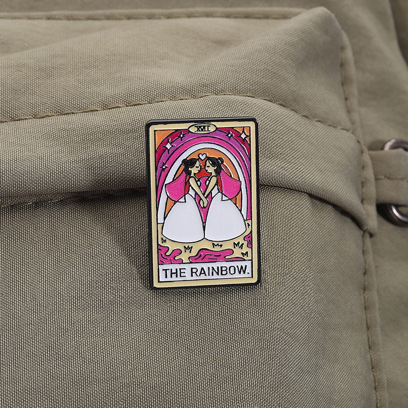 Lesbian Enamel Pin The Rainbow Brooch Women Brooches Lapel Badges Gay ...