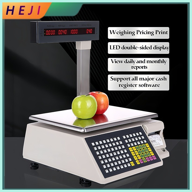 Electric Barcode scale commercial Digital Weighing scale Multifunction ...